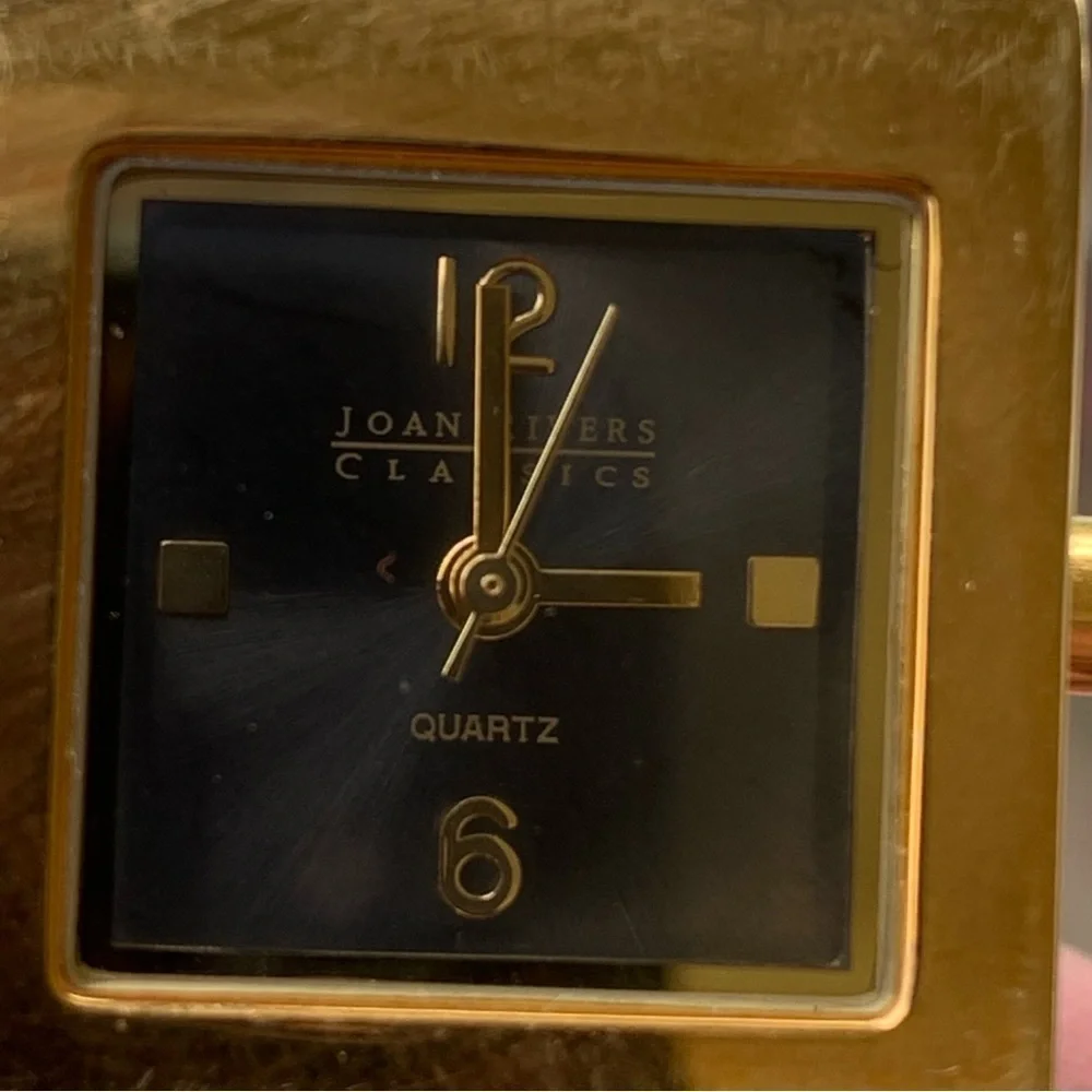 Joan Rivers Ladies Wristwatch Black White Gold Womens watch